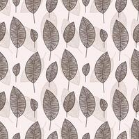 A simple autumn pattern of leaves and flowers. Elegant illustration, textile print. vector