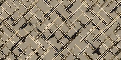 Hand paint abstract diagonal square cross over basketry ink brush lines pattern, Japanese folk, ethnic wood carving, block print texture background, simple graphic for textile, carpet vector