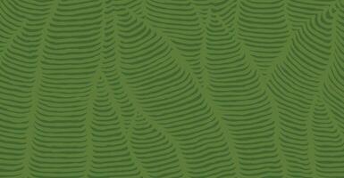 Hand drawn abstract pattern of undulating lines in shades of green, organic foliage and natural textures, creating a calming visual flow, simple graphic for textile, decoration, carpet vector