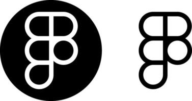 Monochrome variations of the Figma logo vector