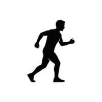 Running with side view icon vector