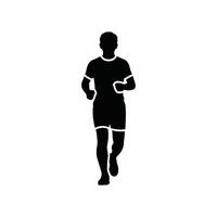 Running with front view icon vector