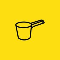 Scoop Icon on Yellow Background vector