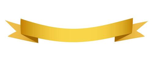 Gradient effect on golden ribbon vector