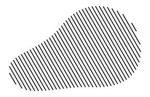 Striped abstract shape with diagonal layout vector