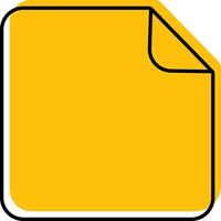 Hand drawn folded paper and outline sticker combo vector