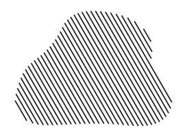 Creative shape featuring diagonal striping vector