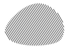 Abstract style shape with line pattern vector
