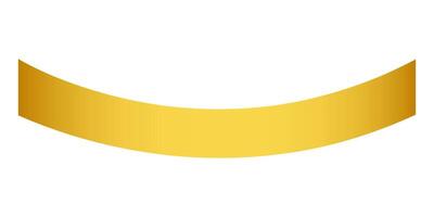 Soft gradient ribbon in gold color vector