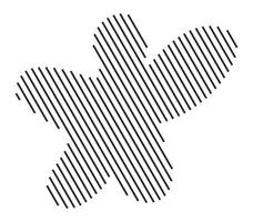 Abstract element decorated with slanted stripes vector