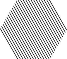 Slanted line pattern over geometric form vector