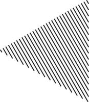 Stylish shape using diagonal striping vector