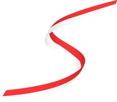 Abstract gradient ribbon in spirit of Indonesia freedom vector