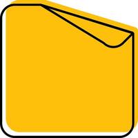 Outlined sticker labels paired with paper fold sketches vector