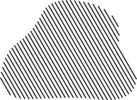 Abstract silhouette detailed with diagonal strokes vector