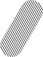 Bold abstract figure with slanted stripe style vector