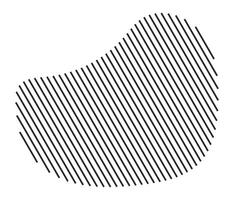 Decorative diagonal stripes on abstract form vector