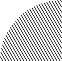 Angular shape overlaid with diagonal stripes vector