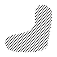 Slanted stripe pattern on geometric shape vector