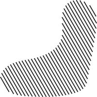 Decorative shape filled with diagonal bands vector
