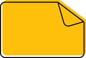 Outlined label stickers on hand-drawn paper folds vector
