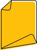 Hand sketched folded paper with outlined label elements vector
