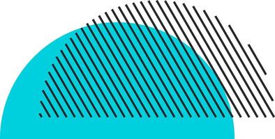 Bold geometric elements in Memphis style vector