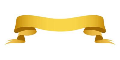 Gold ribbon with gradient effect vector
