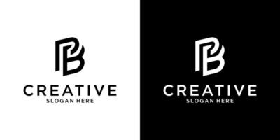 PB or BP initial letter logo design templat vector