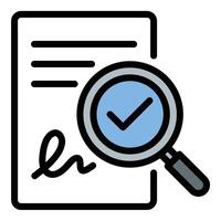 Parsing icon flat line style illustration representing data analysis and information processing, suitable for programming, linguistics, and technology-related projects vector