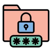 Secret icon flat line style illustration representing hidden or confidential information, suitable for privacy, security, and mystery-themed projects vector