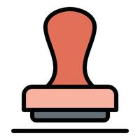 Agreement icon flat line style illustration representing mutual consent and contract signing, suitable for business, legal, and partnership-related project vector