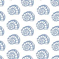 Stylized Nautilus Pattern Design for Textiles, showcasing unique oceanic themes and vibrant colors vector