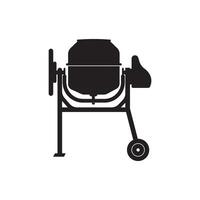 Cement Mixer Machine Icon vector