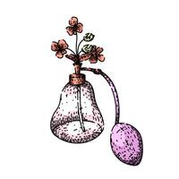 refillable perfume automizer hand drawn vector