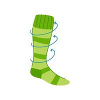 recovery compression sock cartoon item vector