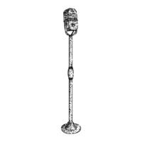 condenser microphone sketch hand item vector