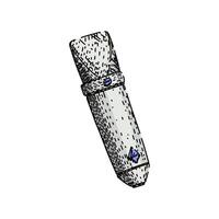 recording microphone sketch hand item vector
