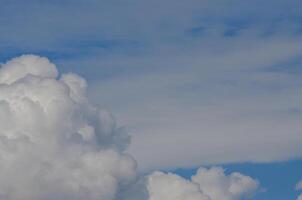 The sky is blue with a few clouds scattered throughout. The clouds are white and fluffy, giving the sky a peaceful and serene appearance, very beautiful photo