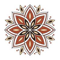 Intricate Dog Mandala Design with CMYK Colors Featuring Geometric Patterns and Fine Line Details for Creative Projects vector