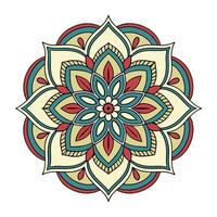 Intricate Cat Mandala Illustration with Geometric Patterns and CMYK Color Palette for Creative Projects vector