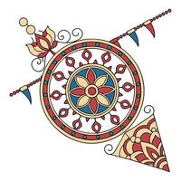 Intricate Circular Mandala Design with Geometric Patterns and Multiple Color Options vector