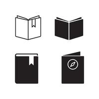 Guidebook Icon Silhouette Design with White Background Illustration vector