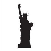 Statue of Liberty Silhouette Icon Design with White Background vector