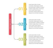Horizontal diagram - infographic template with 3 elements, flowchart vector