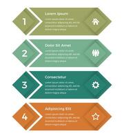 Business infographic design template with four vertical options or steps, process, workflow template vector