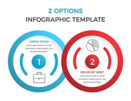 Infographic template with 2 options with place for your icons and text vector