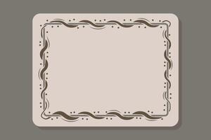Simple decorative line frame vector