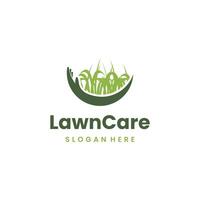 lawn care logo design design on isolated background vector