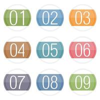 Numbers 1 - 9 in circles vector